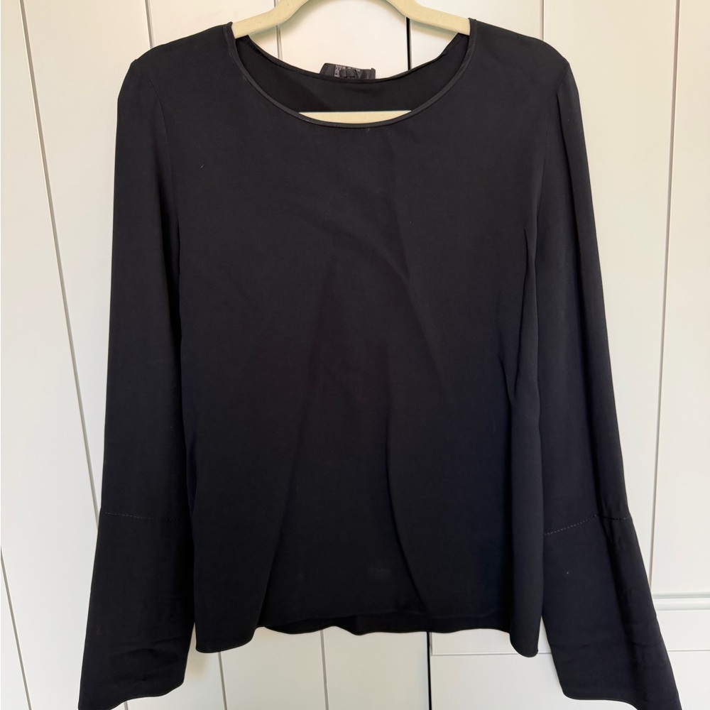 The Row Classic Black Blouse